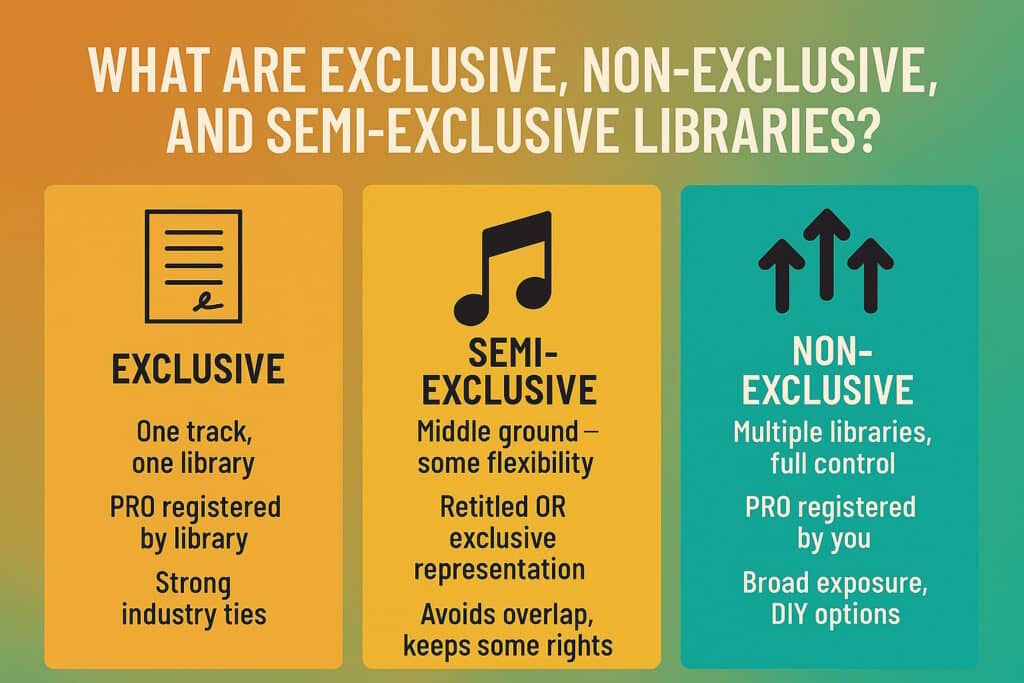 Image: Exclusive, Non-Exclusive, Semi-Exclusive Music Libraries